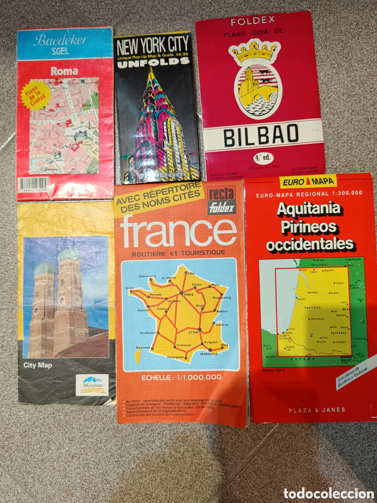 Folletos de turismo: Lote de 6 planos y mapas diferentes
