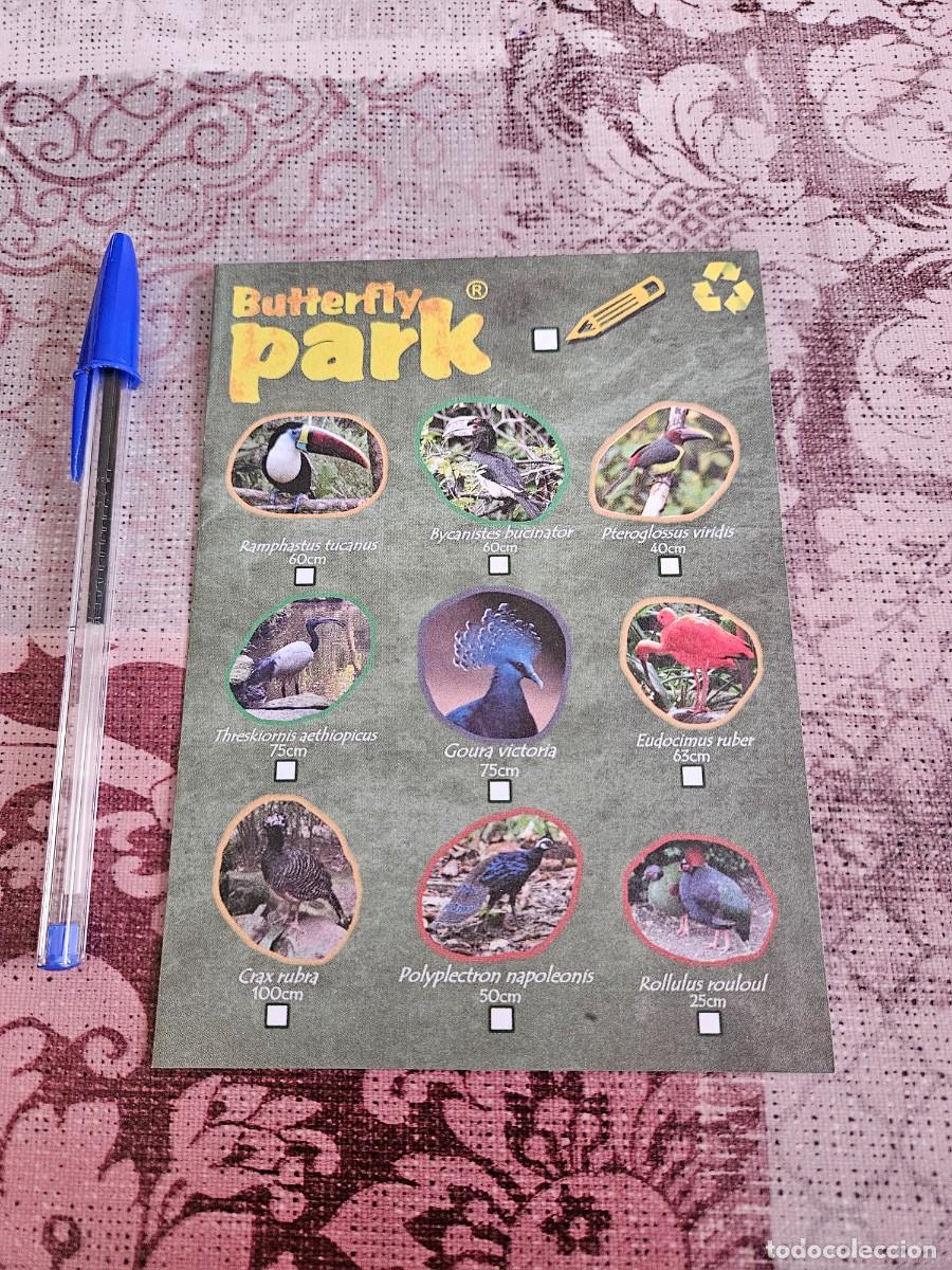 Folletos de turismo: Folleto Desplegable Butterfly Park Situado En Castell&oacute; D&acute;Emp&uacute;ries (Costa Brava- Girona) Espa&ntilde;a.