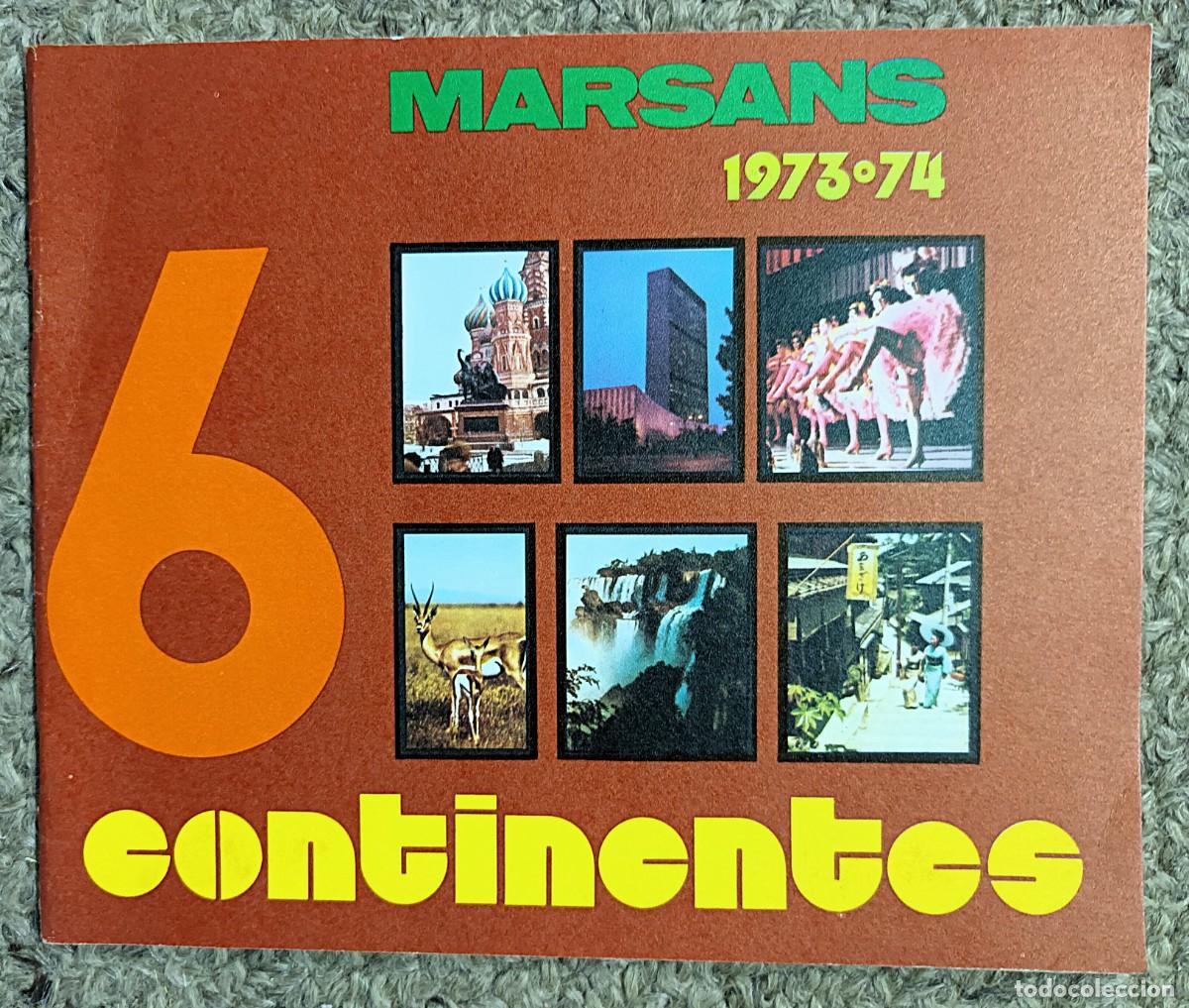 Folletos de turismo: CAT&Aacute;LOGO MARSANS 6 CONTINENTES 1973-74
