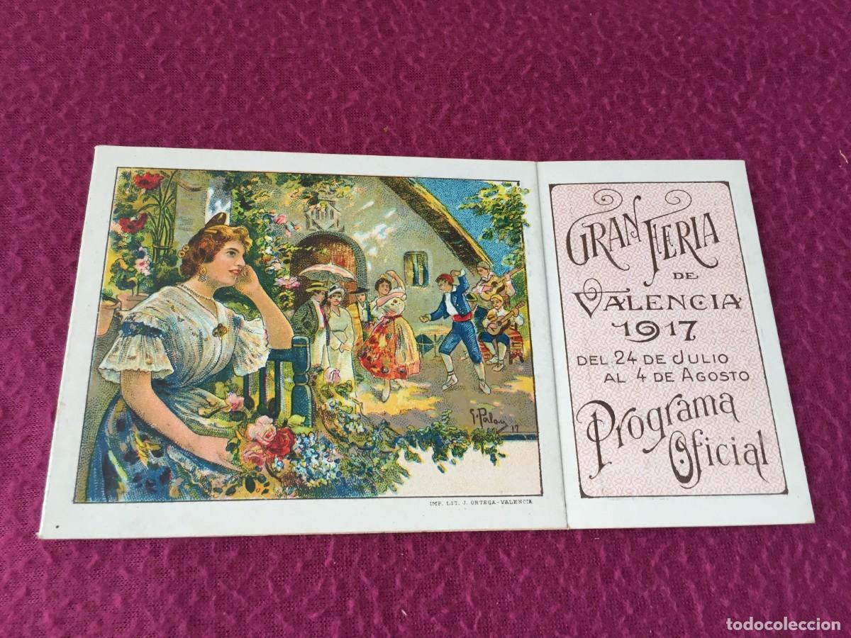 Folletos de turismo: PROGRAMA OFICIAL, GRAN FERIA DE VALENCIA 1917. DESPLEGABLE. LITOGRAF&Iacute;A ORTEGA - ORIGINAL