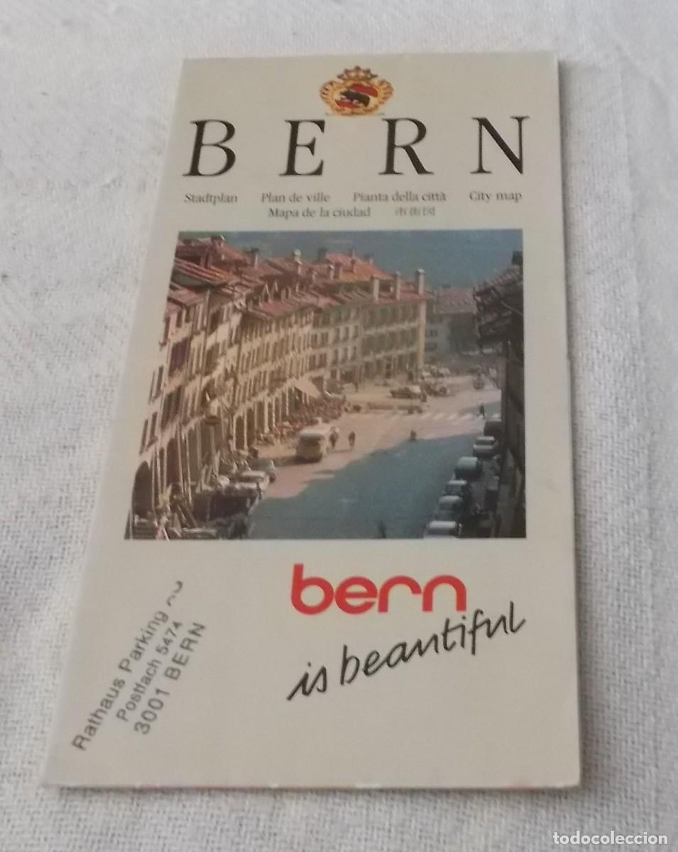 Folletos de turismo: folleto guia de Bern con mapa de la ciudad espa&ntilde;ol-aleman-ingles-frances