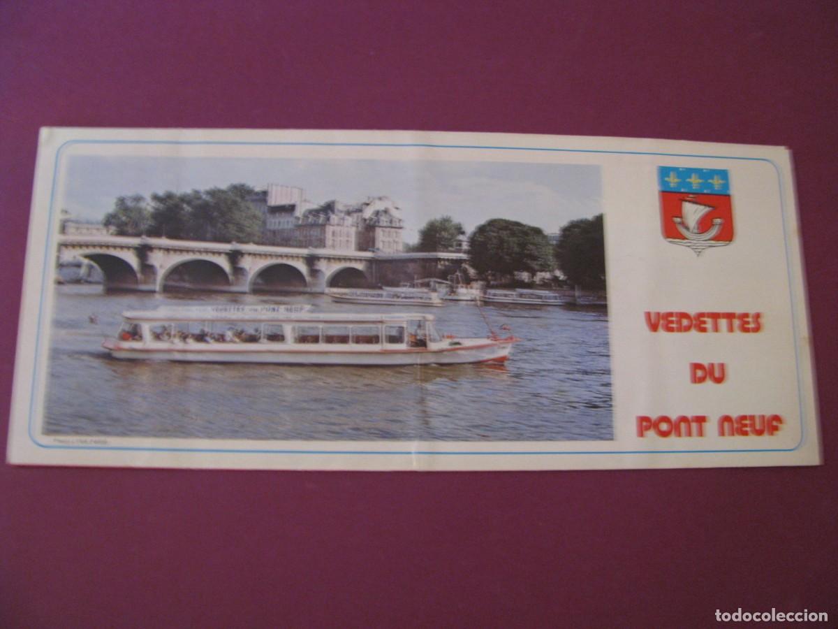 Folletos de turismo: FOLLETO DE TURISMO DE PARIS. CRUCEROS POR EL RIO SENA. COMPA&Ntilde;IA VEDETTES DU PONT NEUF
