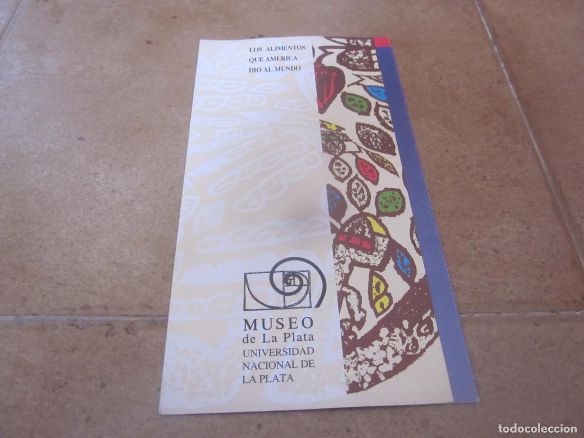 Folletos de turismo: FOLLETO EXPO 92 LOS ALIMENTOS QUE AMERICA DIO AL MUNDO - MUSEO DE LA PLATA