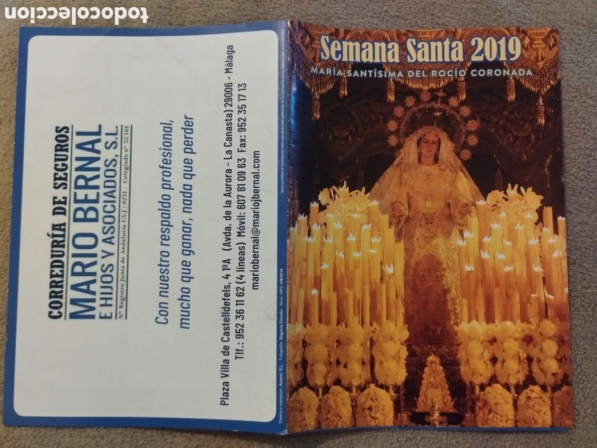 Folletos de turismo: Programa / Itinerario Semana Santa M&aacute;laga 2019