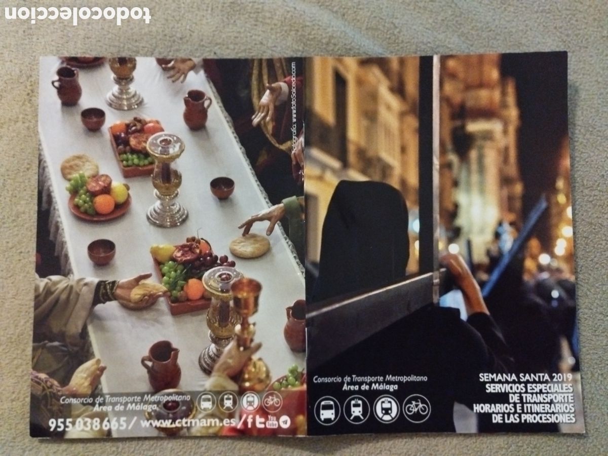 Folletos de turismo: Programa / Itinerario Semana Santa M&aacute;laga 2019