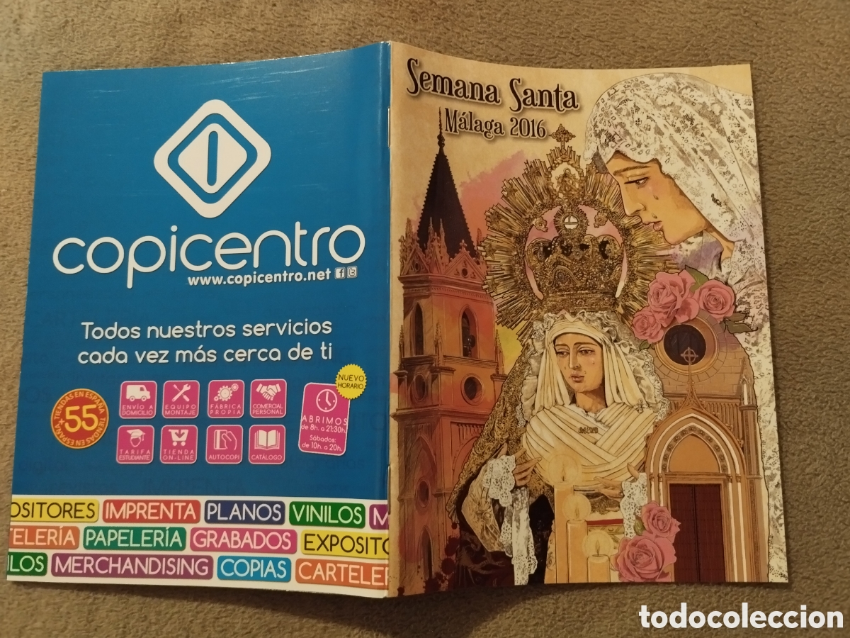 Folletos de turismo: Programa / Itinerario Semana Santa M&aacute;laga 2016