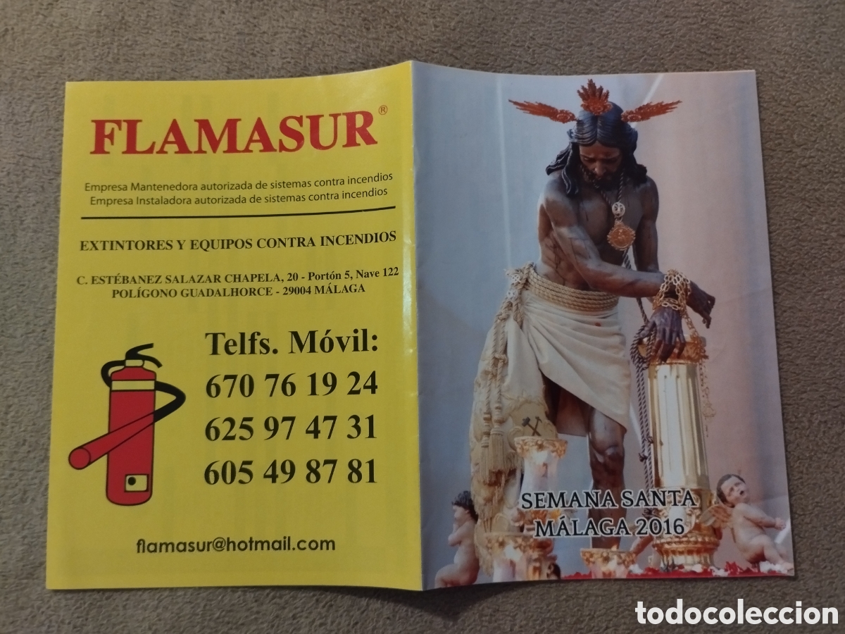 Folletos de turismo: Programa / Itinerario Semana Santa M&aacute;laga 2016