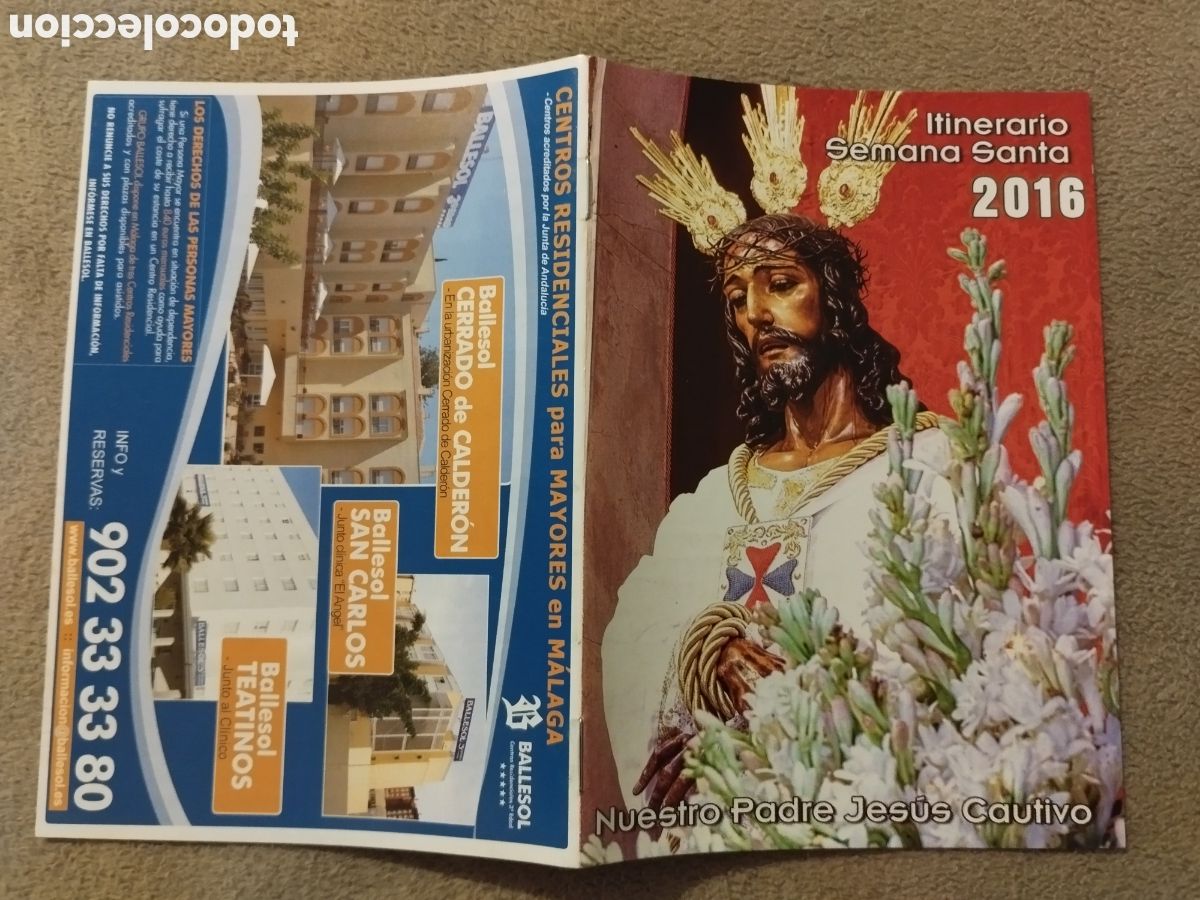 Folletos de turismo: Programa / Itinerario Semana Santa M&aacute;laga 2016