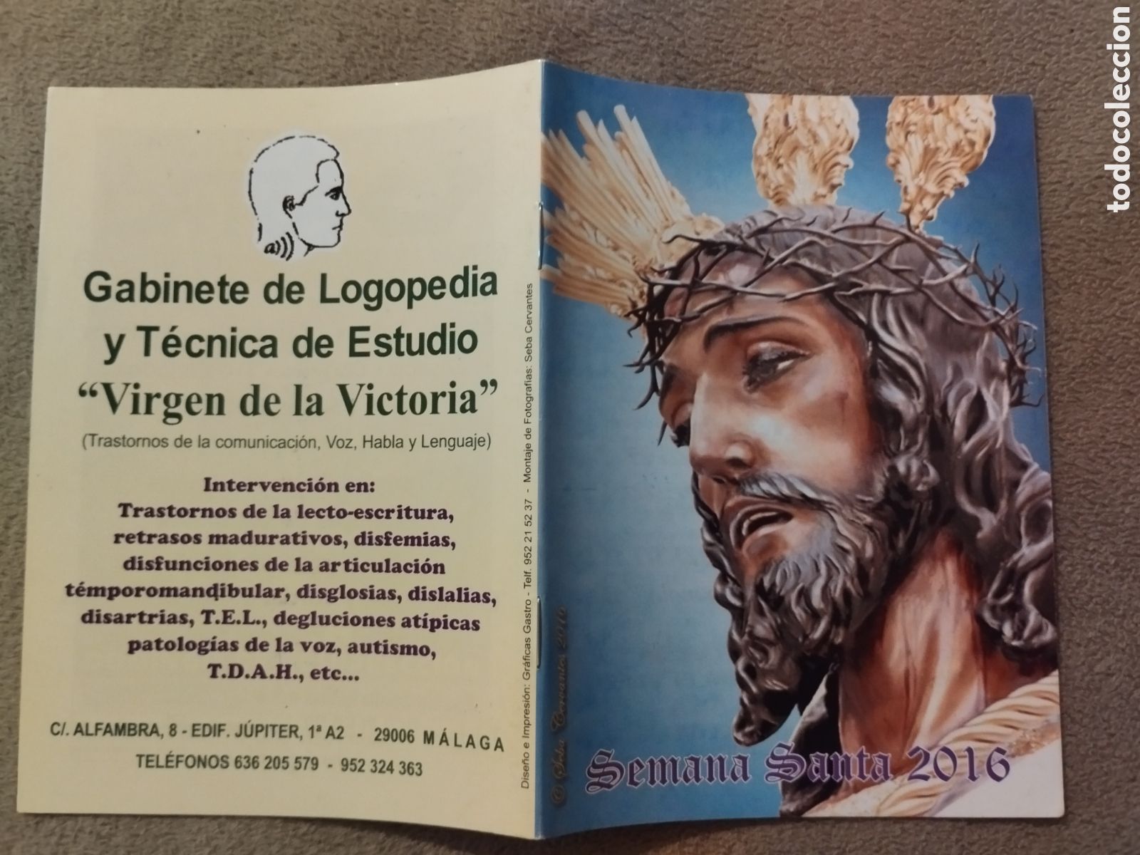 Folletos de turismo: Programa / itinerario Semana Santa M&aacute;laga 2016