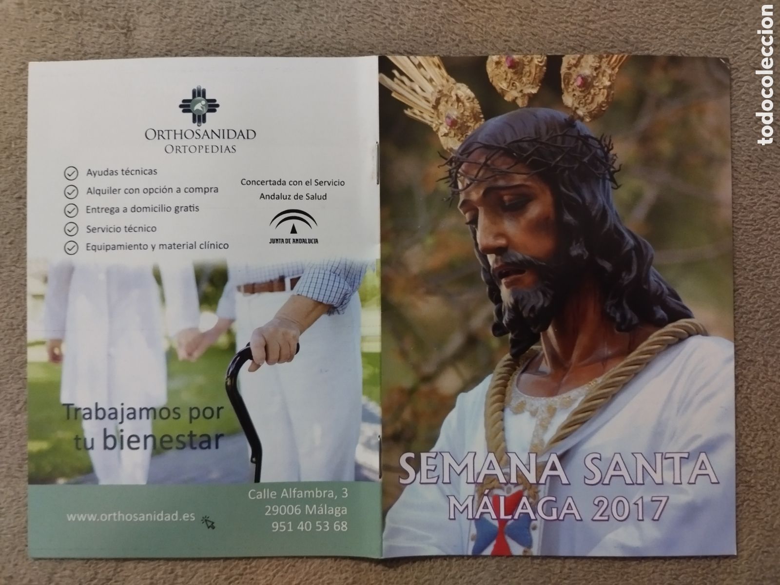 Folletos de turismo: Programa / itinerario Semana Santa M&aacute;laga 2017