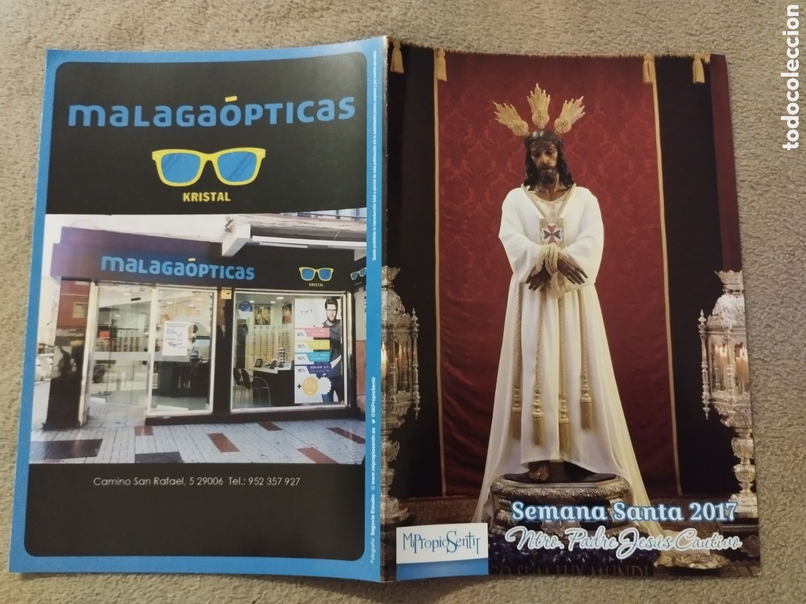 Folletos de turismo: Programa / itinerario Semana Santa M&aacute;laga 2017
