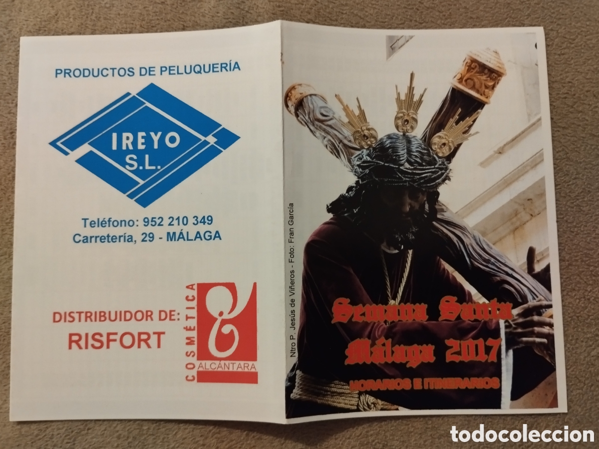 Folletos de turismo: Programa / itinerario Semana Santa M&aacute;laga 2017