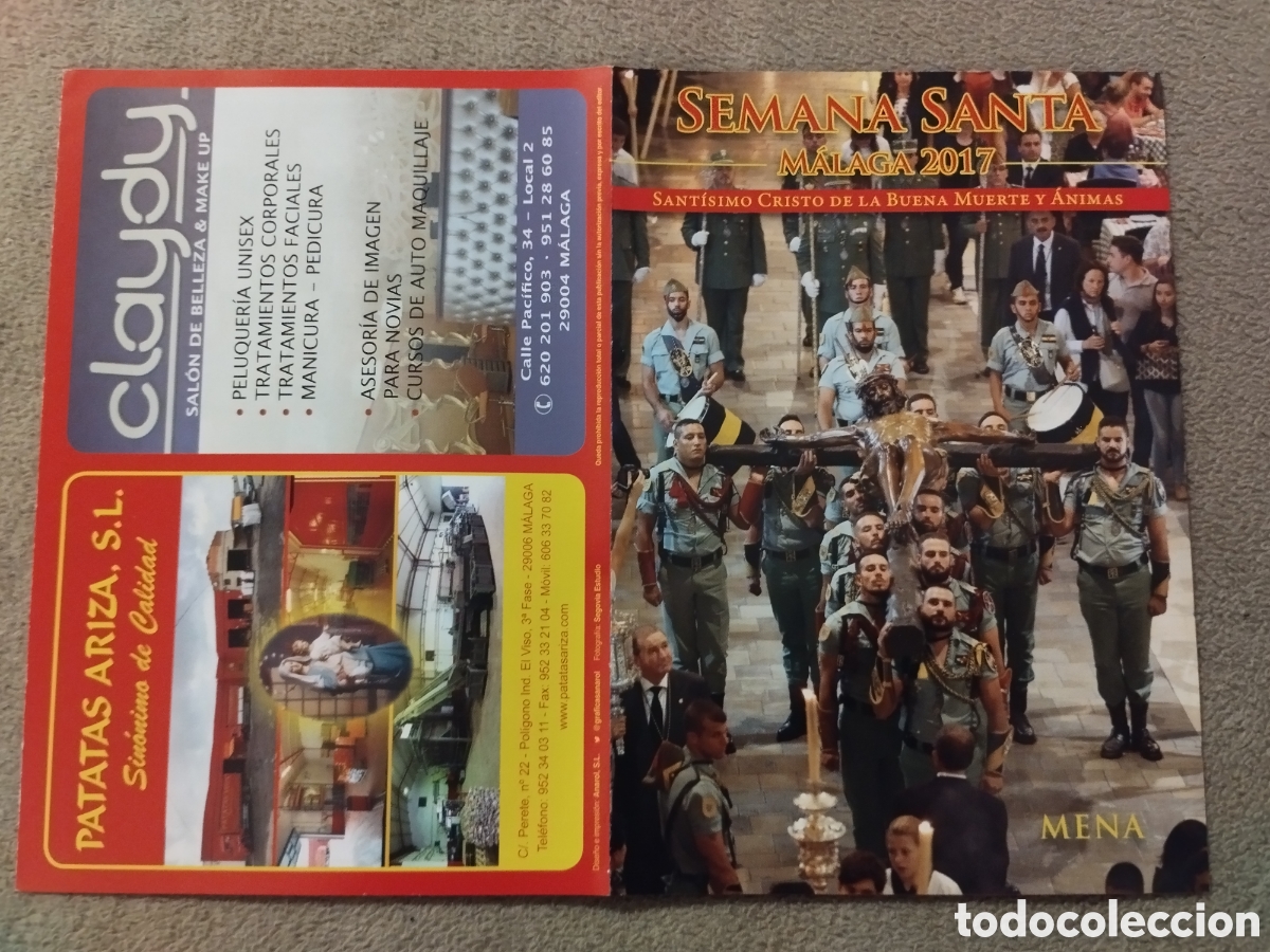 Folletos de turismo: Programa / itinerario Semana Santa M&aacute;laga 2017
