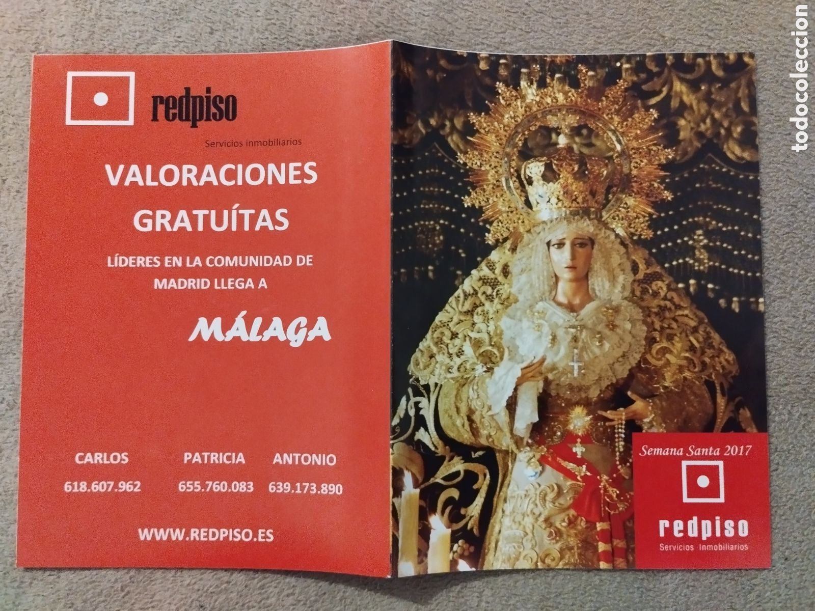 Folletos de turismo: Programa / Itinerario Semana Santa M&aacute;laga