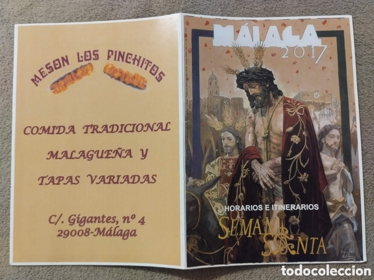 Folletos de turismo: Programa / itinerario Semana Santa M&aacute;laga 2017