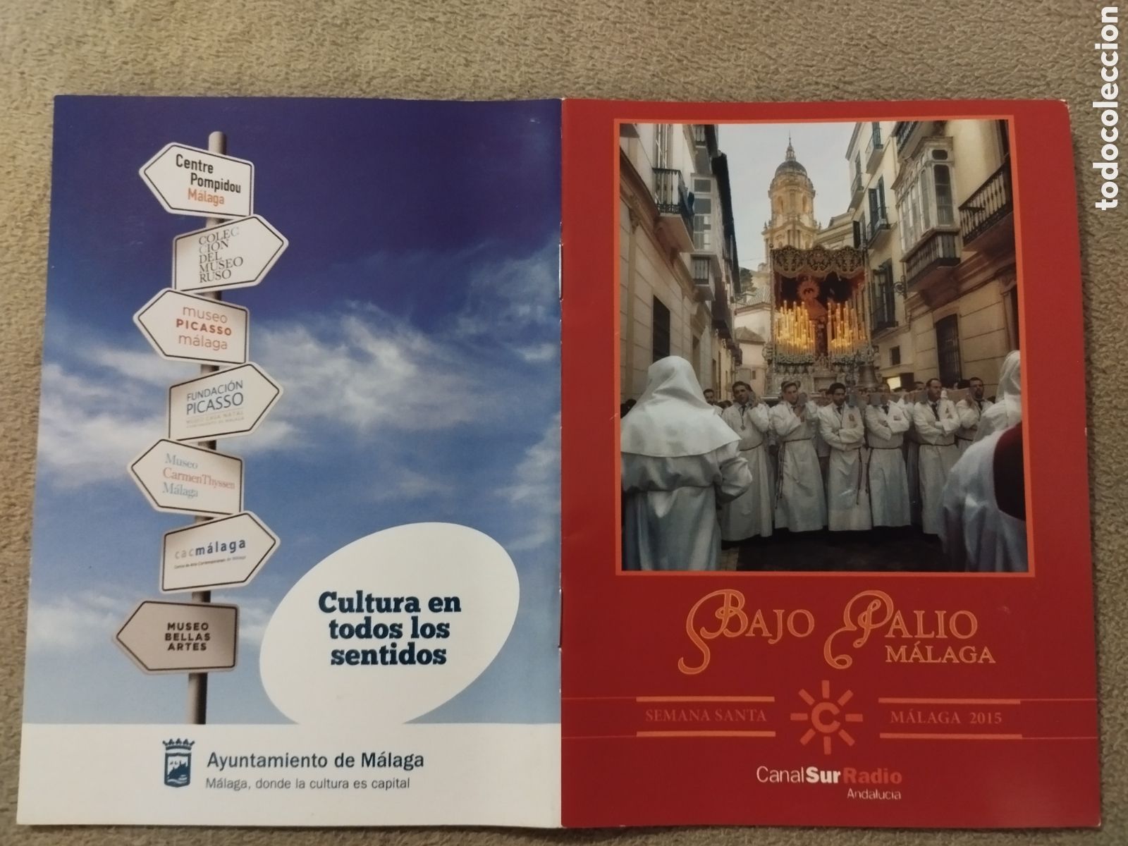 Folletos de turismo: Programa /itinerario Semana Santa M&aacute;laga 2015