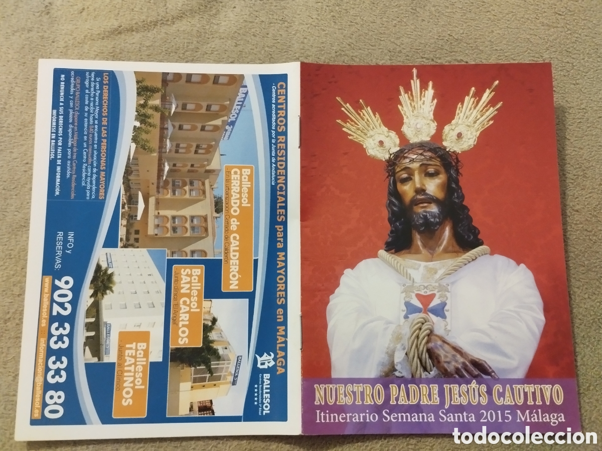 Folletos de turismo: Programa / itinerario Semana Santa M&aacute;laga 2015