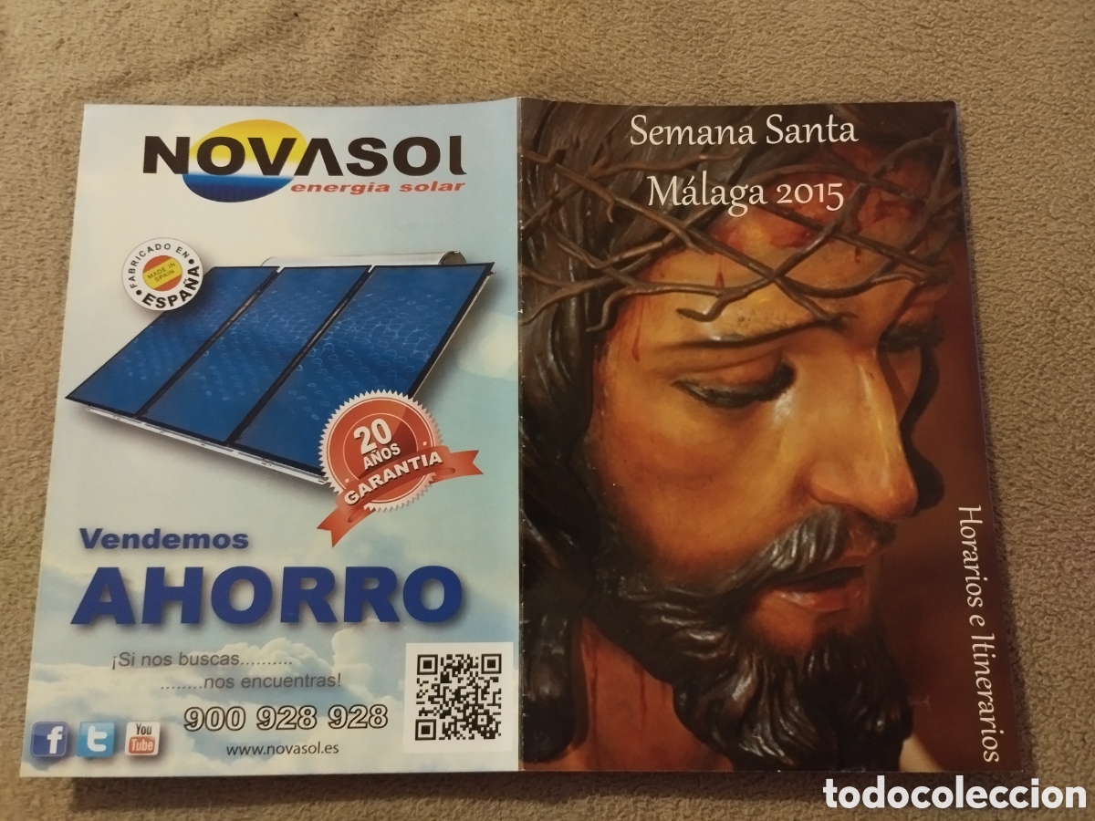 Folletos de turismo: Programa / itinerario Semana Santa M&aacute;laga 2015