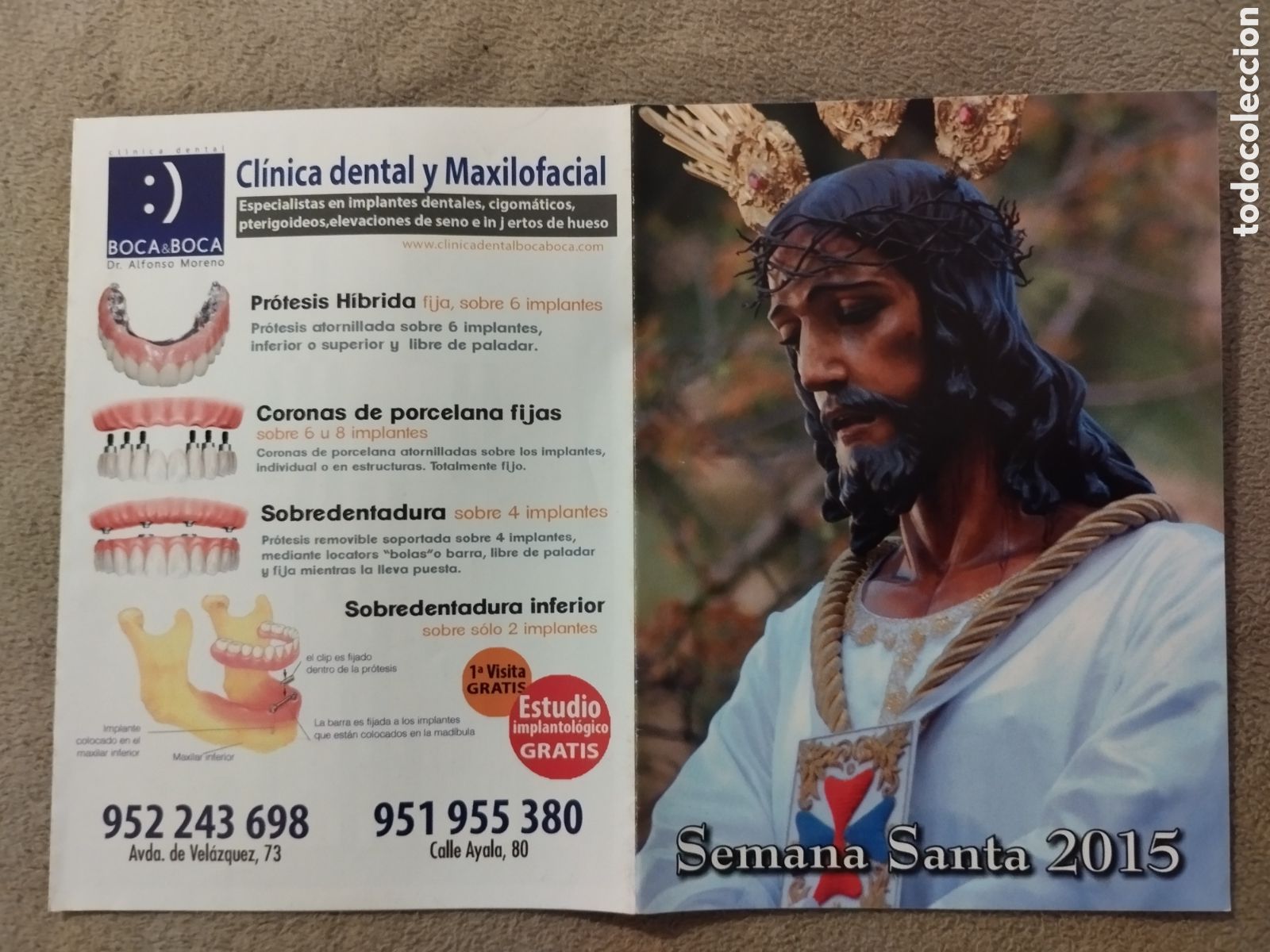 Folletos de turismo: Programa / itinerario Semana Santa M&aacute;laga 2015
