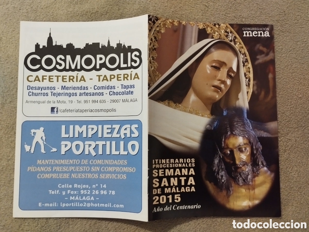 Folletos de turismo: Programa / itinerario Semana Santa M&aacute;laga 2015