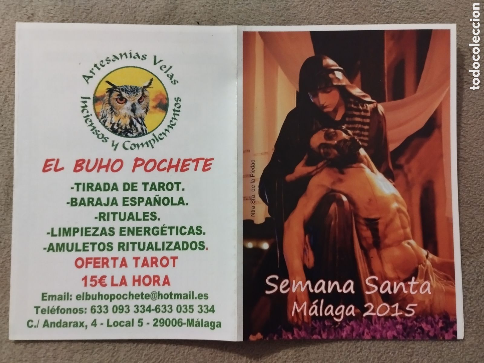 Folletos de turismo: Programa / itinerario Semana Santa M&aacute;laga 2015