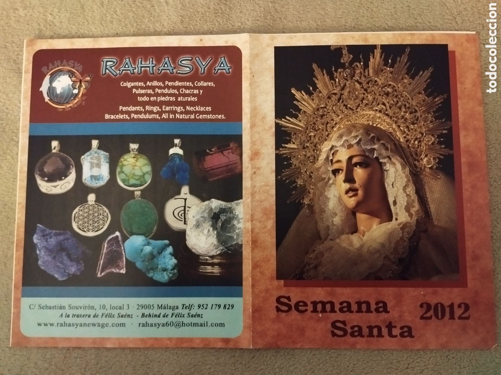Folletos de turismo: Programa / Itinerario Semana Santa M&aacute;laga 2012