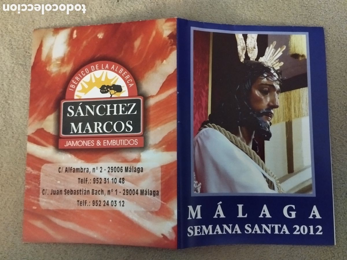 Folletos de turismo: Programa / itinerario Semana Santa M&aacute;laga 2012
