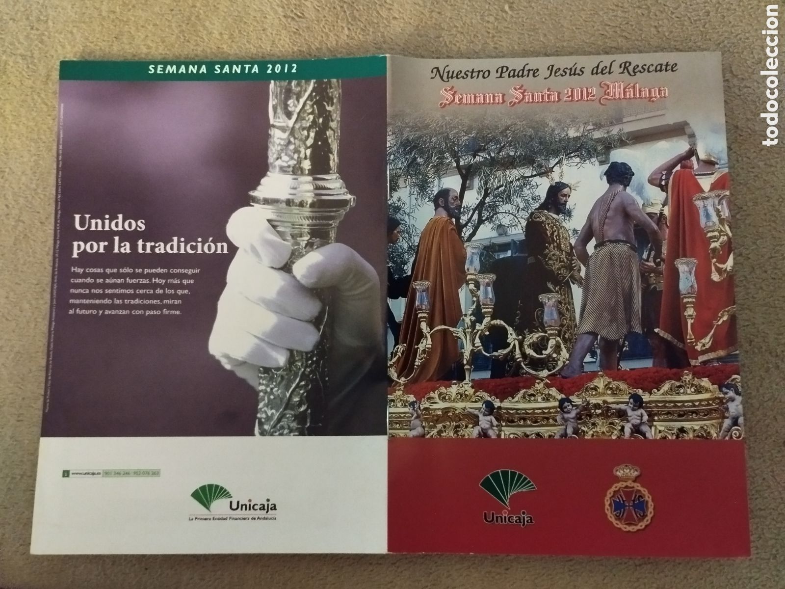 Folletos de turismo: Programa / itinerario Semana Santa M&aacute;laga 2012