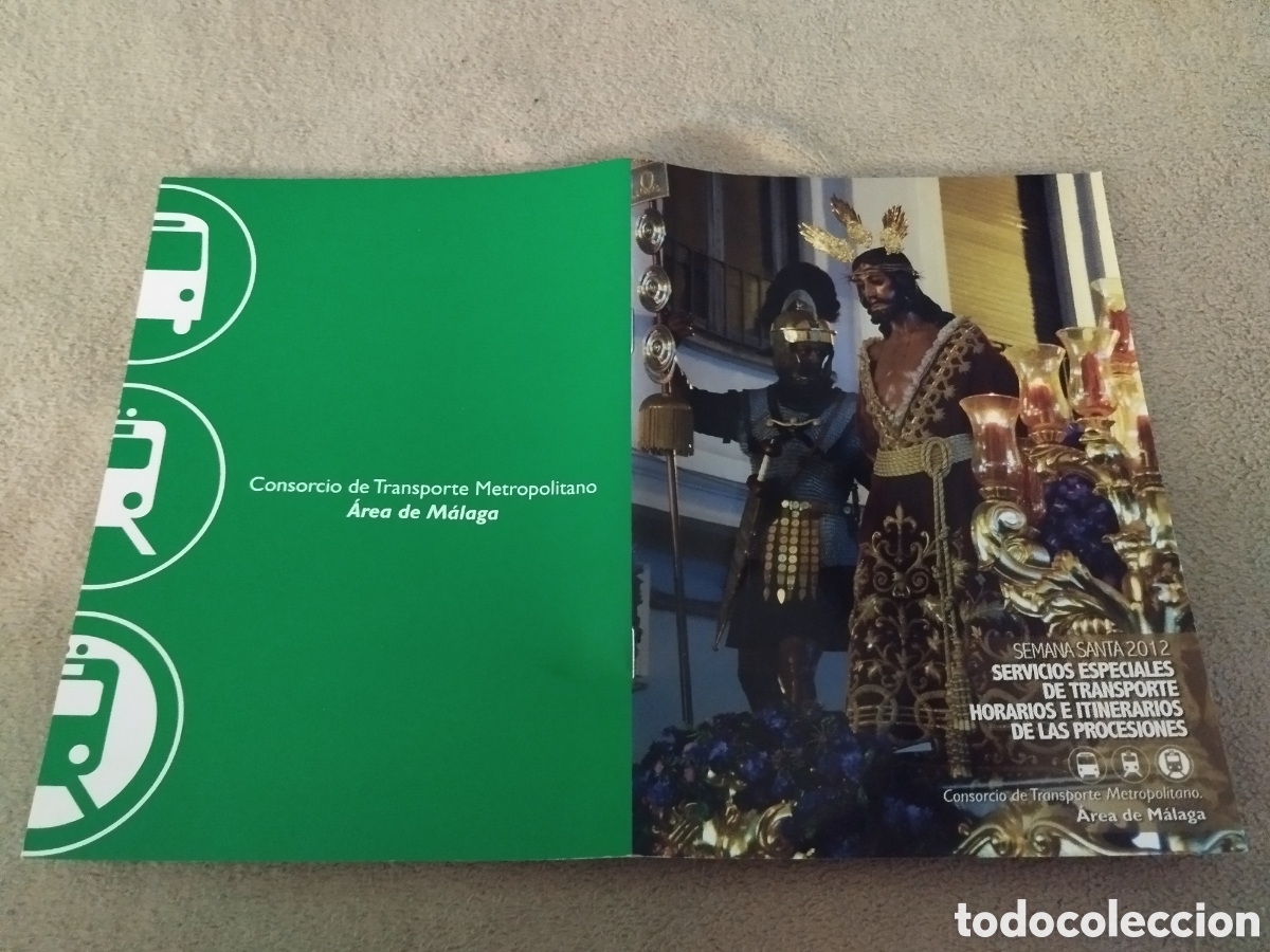 Folletos de turismo: Programa /itinerario Semana Santa M&aacute;laga 2012