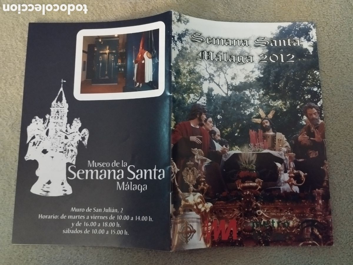 Folletos de turismo: Programa/itinerario Semana Santa M&aacute;laga 2012