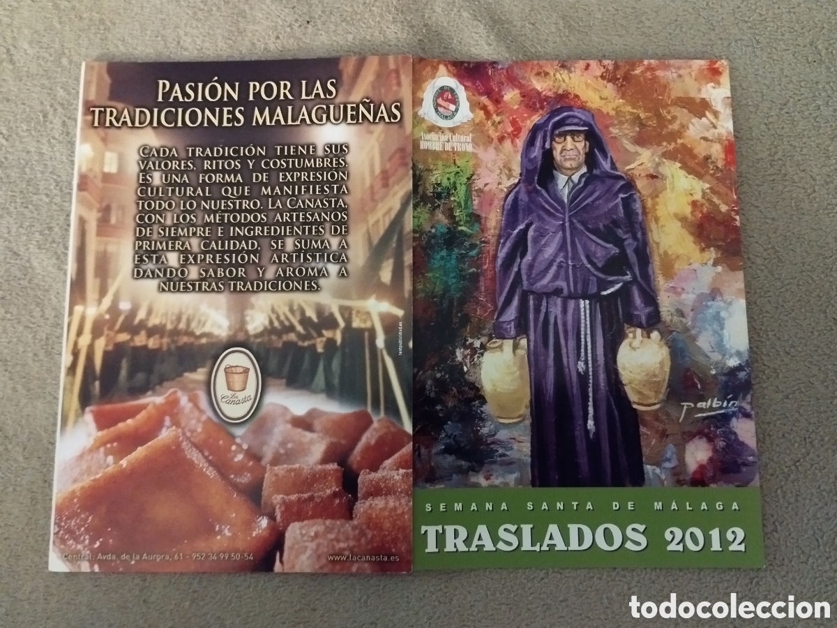 Folletos de turismo: Programa / itinerario Semana Santa M&aacute;laga 2012