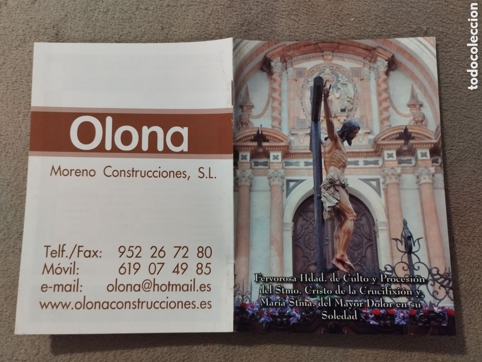 Folletos de turismo: Programa / itinerario Semana Santa M&aacute;laga 2014