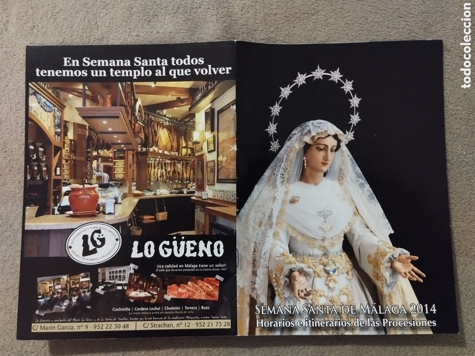 Folletos de turismo: Programa / itinerario Semana Santa M&aacute;laga 2014