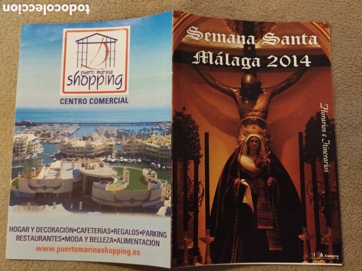 Folletos de turismo: Programa / itinerario Semana Santa M&aacute;laga 2014