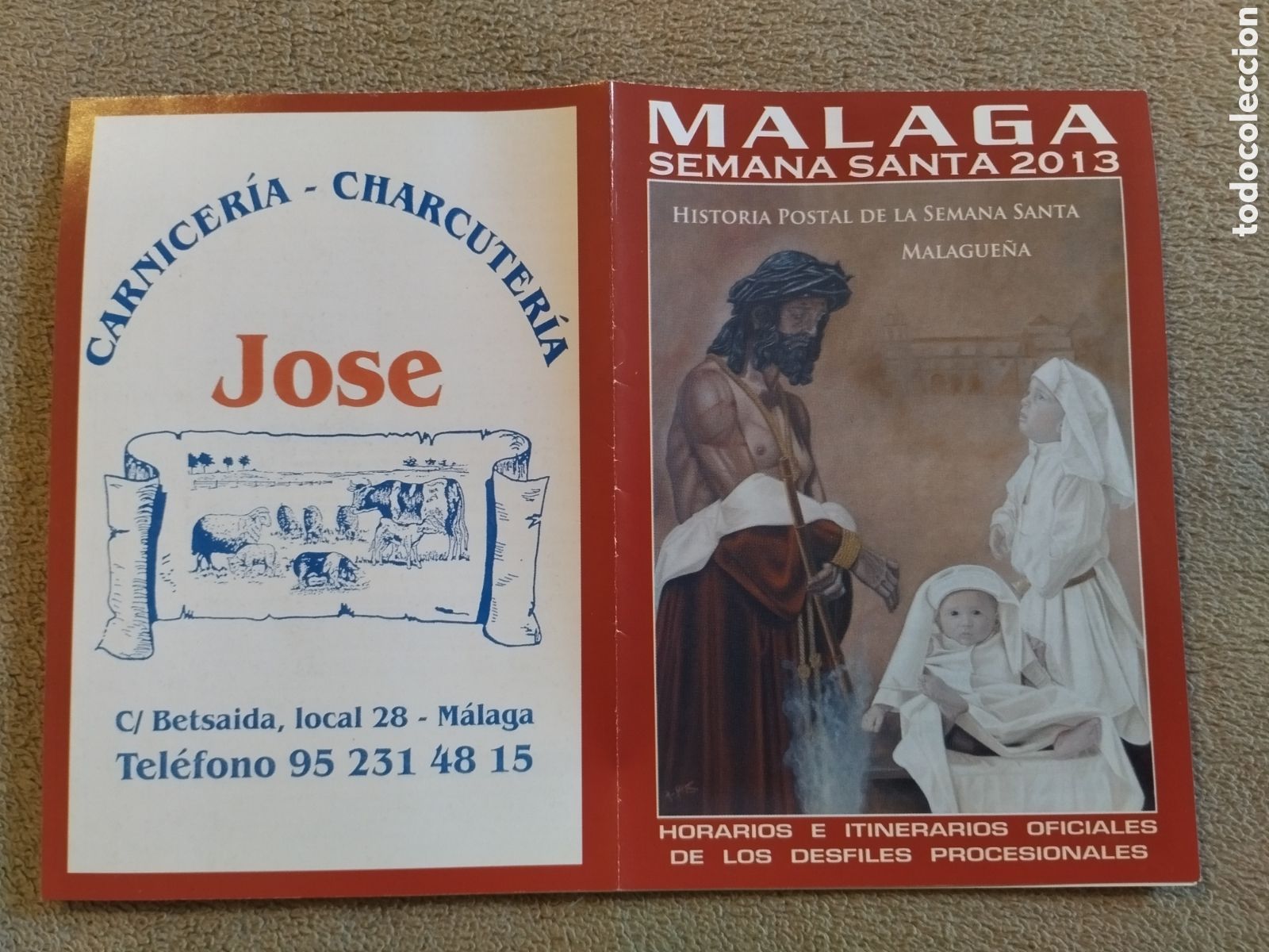 Folletos de turismo: Programa / itinerario Semana Santa M&aacute;laga 2013