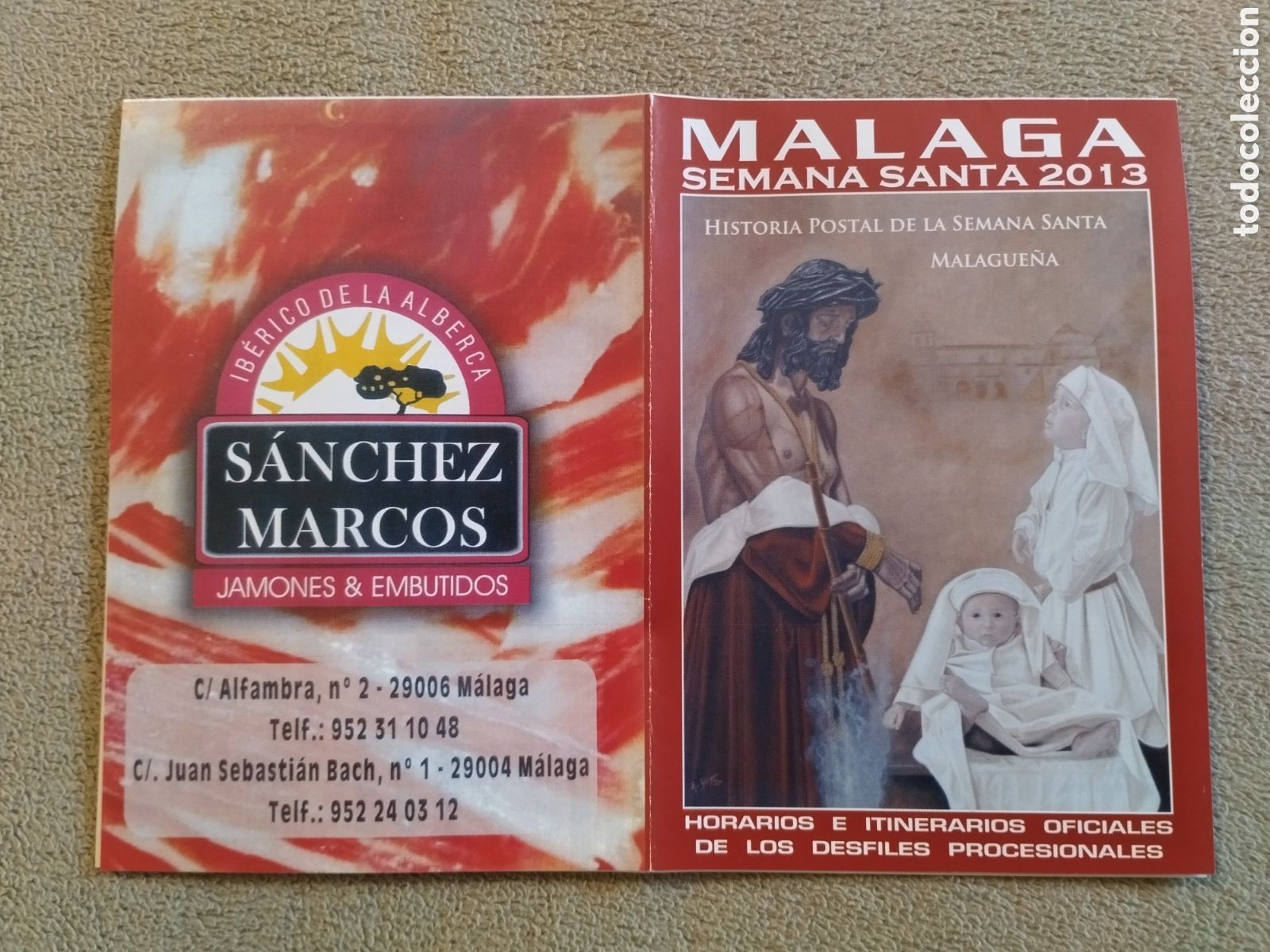 Folletos de turismo: Programa / itinerario Semana Santa M&aacute;laga 2013