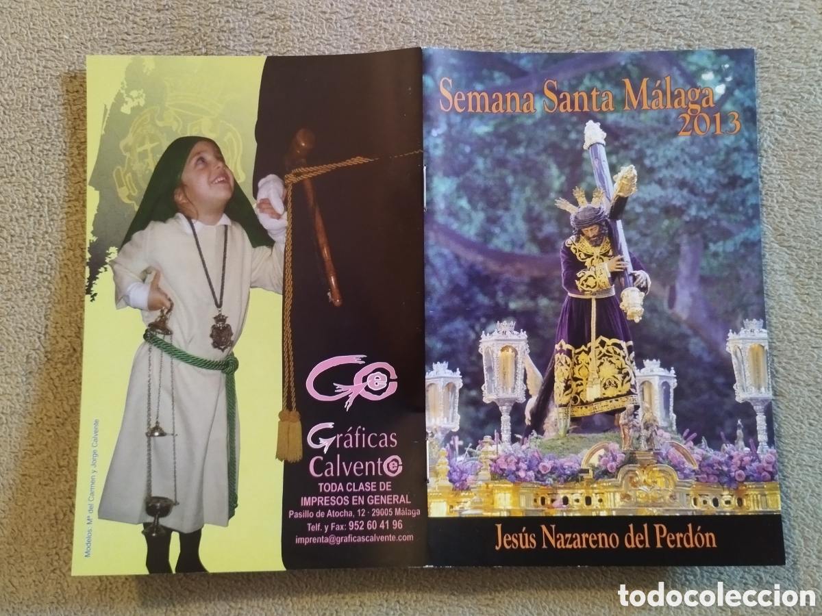 Folletos de turismo: Programa / itinerario Semana Santa M&aacute;laga 2013
