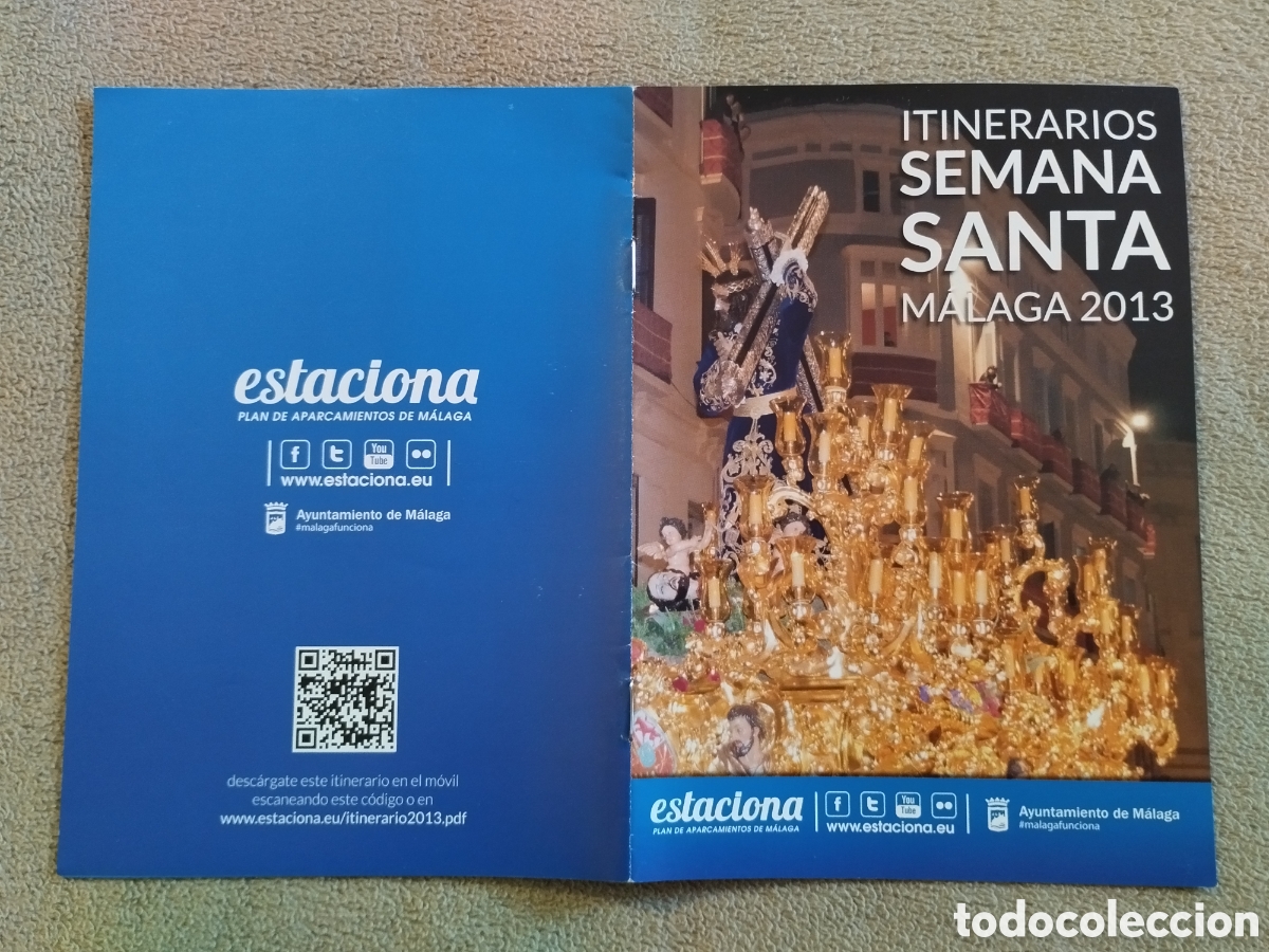 Folletos de turismo: Programa / itinerario Semana Santa M&aacute;laga 2013