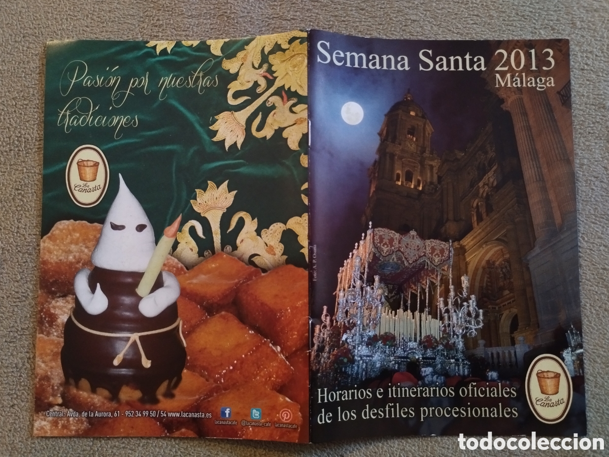 Folletos de turismo: Programa / itinerario Semana Santa M&aacute;laga 2013