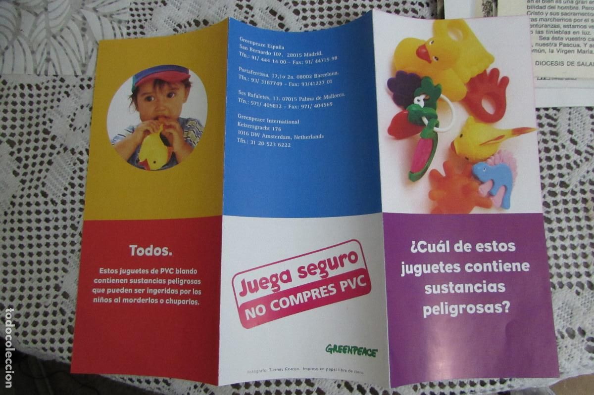 Folhetos de turismo: JUEGA SEGURO NO COMPRES PVC GREENPEACE