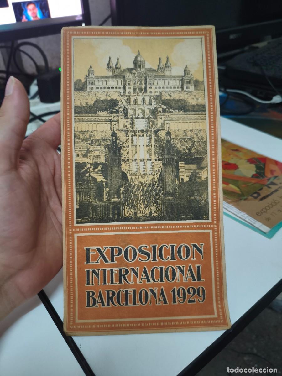 Folletos de turismo: TR&Iacute;PTICO EXPOSICI&Oacute;N INTERNACIONAL DE BARCELONA 1929.
