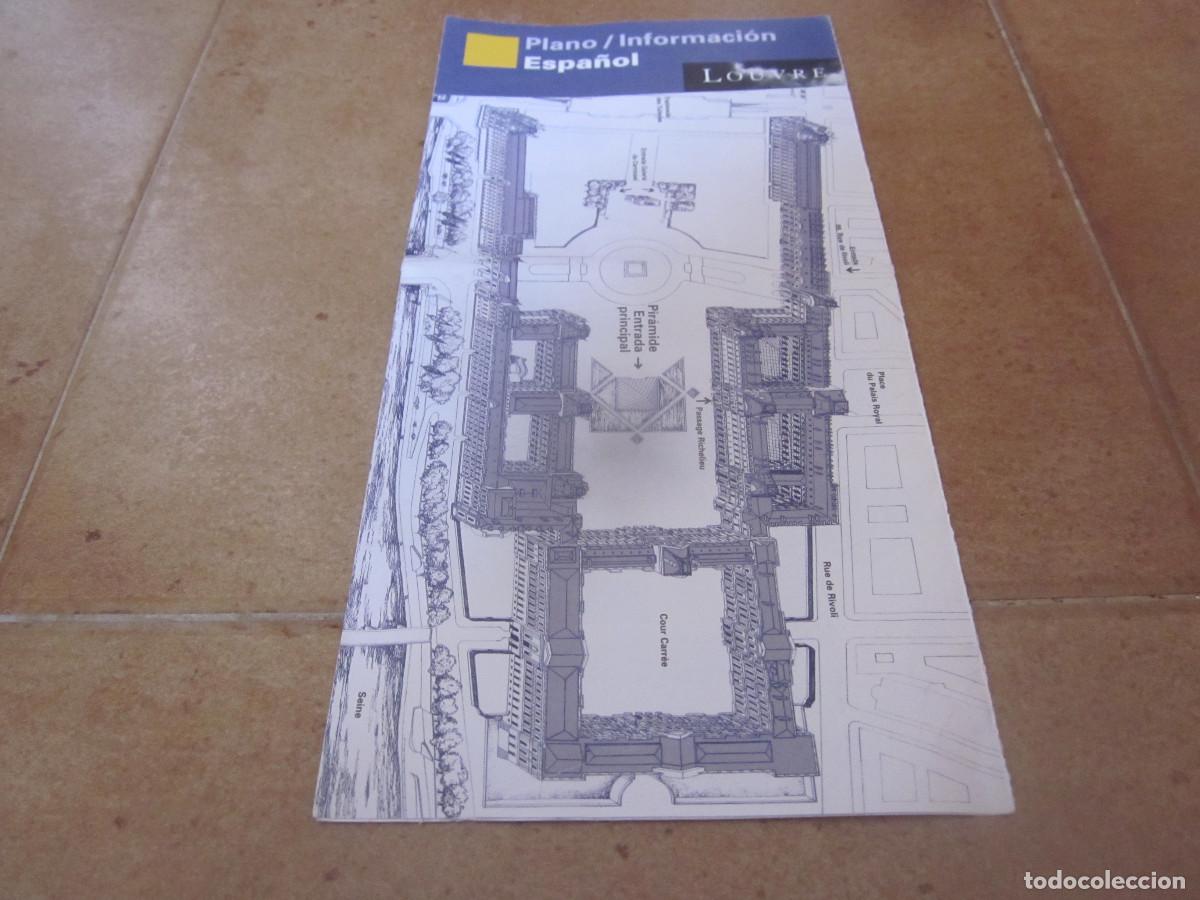 Folletos de turismo: LOUVRE - PLANO / INFORMACION - A&Ntilde;OS 90