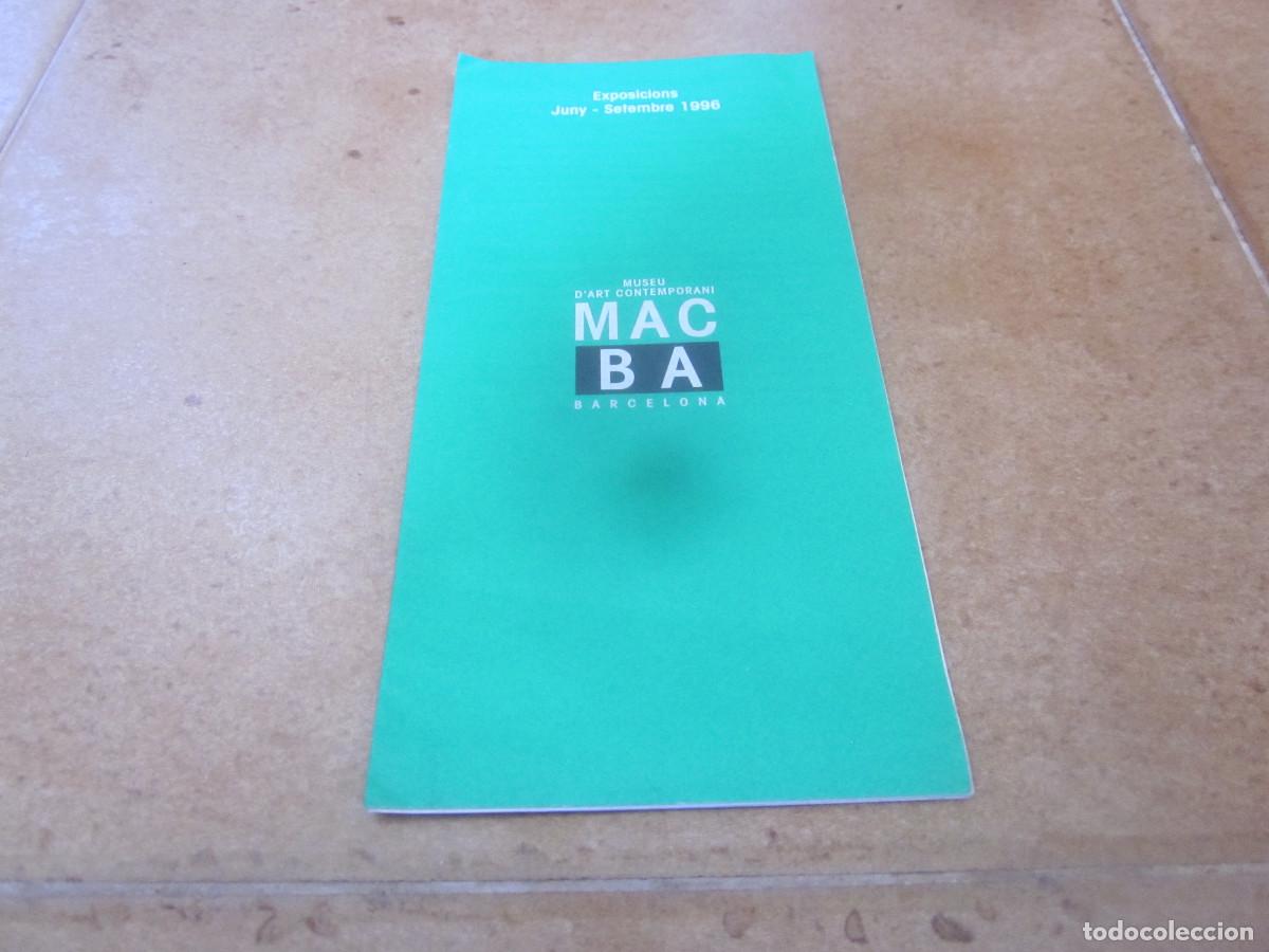 Folletos de turismo: FOLLETO MACBA BARCELONA - EXPOSICIONS JUNY-SETEMBRE 1996