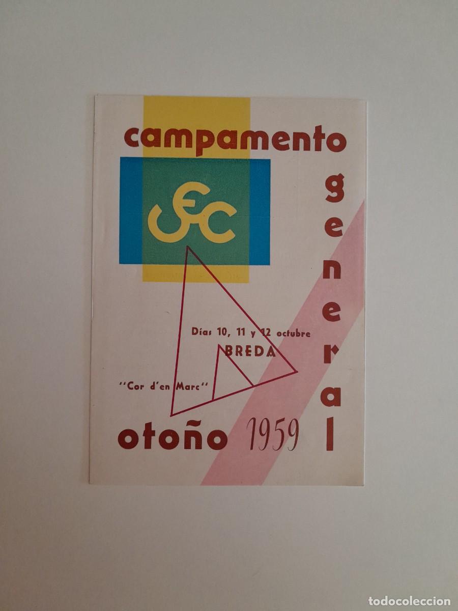 Folletos de turismo: CAMPAMENTO GENERAL OTO&Ntilde;O 1959 - SECCI&Oacute;N MONTA&Ntilde;A COLL-BLANCH (HOSPITALET DE LLOBREGAT, 1959)