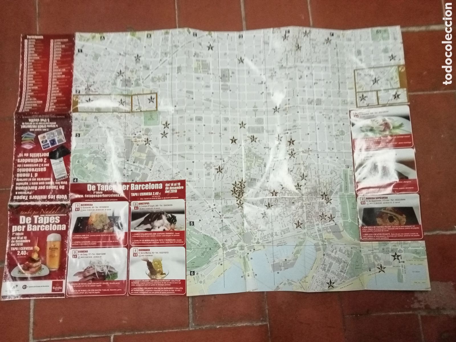 Folletos de turismo: Mapa Barcelona de tapes 2010