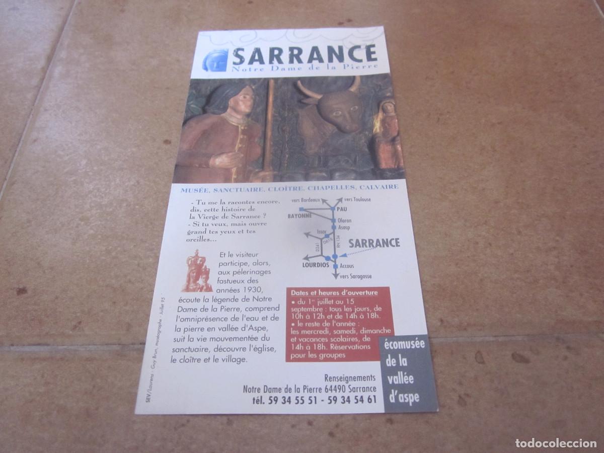 Folletos de turismo: FOLLETO SARRANCE NOTRE DAME DE LA PIERRE - A&Ntilde;OS 90