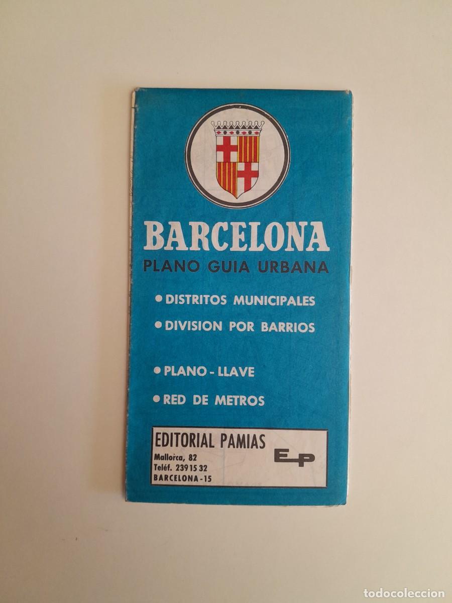 Folletos de turismo: PLANO GU&Iacute;A DE BARCELONA (BARCELONA, c.1950)