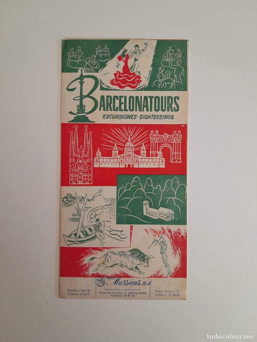 Folletos de turismo: BARCELONATOURS. GU&Iacute;A DE EXCURSIONES (BARCELONA, c.1950)