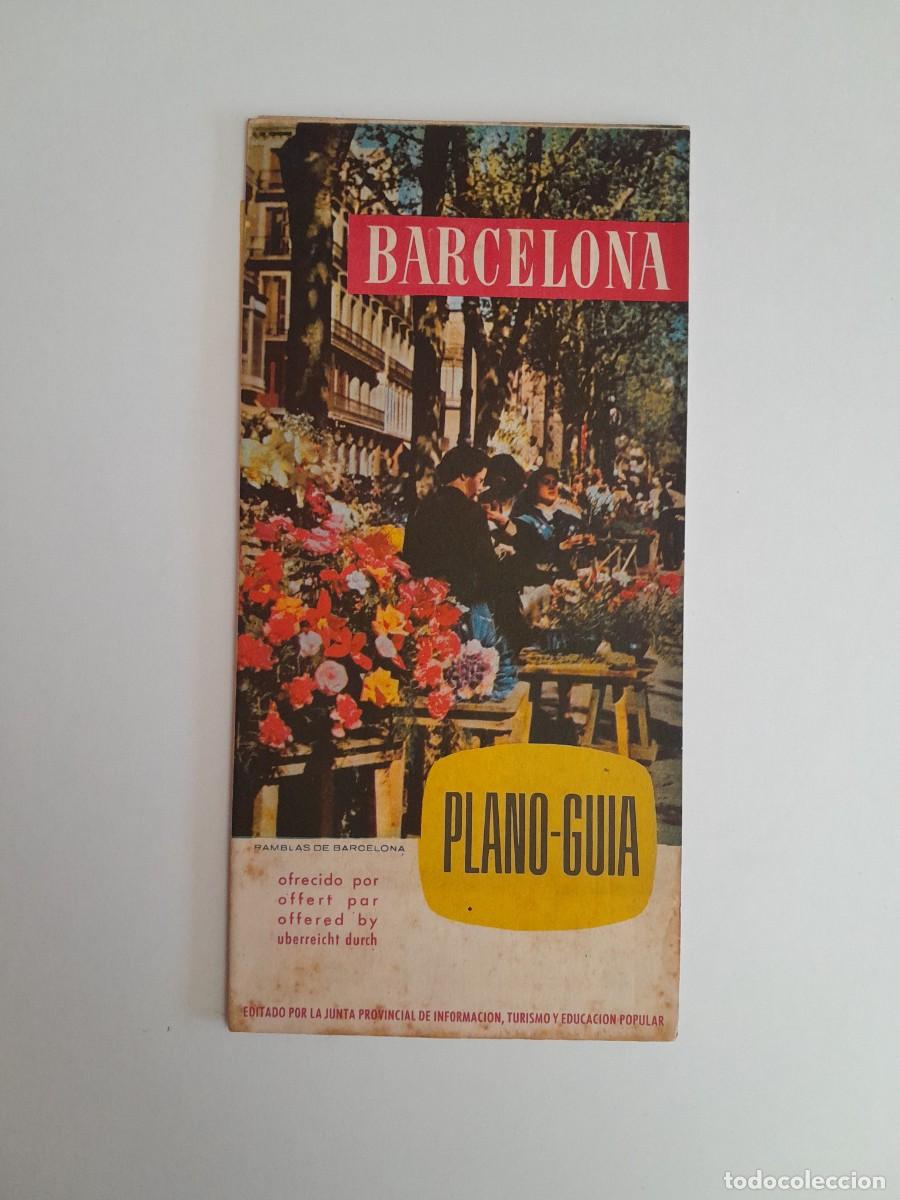 Folletos de turismo: PLANO GU&Iacute;A DE BARCELONA (BARCELONA, 1958)