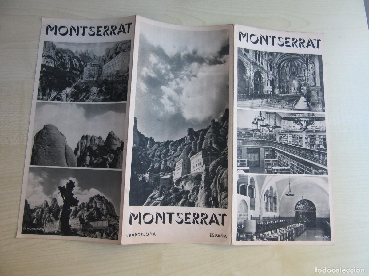 Folletos de turismo: Folleto Tur&iacute;stico de Montserrat(tr&iacute;ptico) Editado por la Direcci&oacute;n General de Turismo hacia 1940